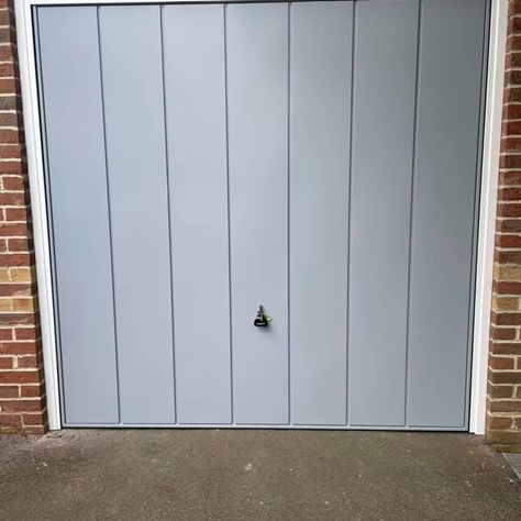 light grey garage door