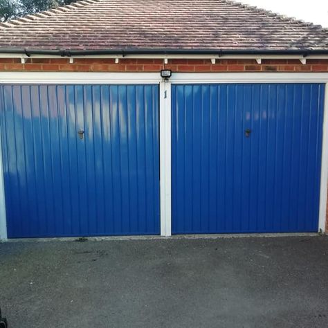 blue garage ooor